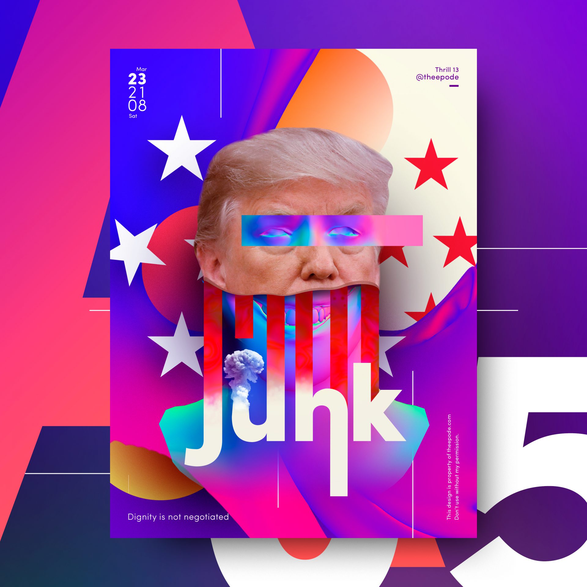 Diseño de póster Donald Trump
