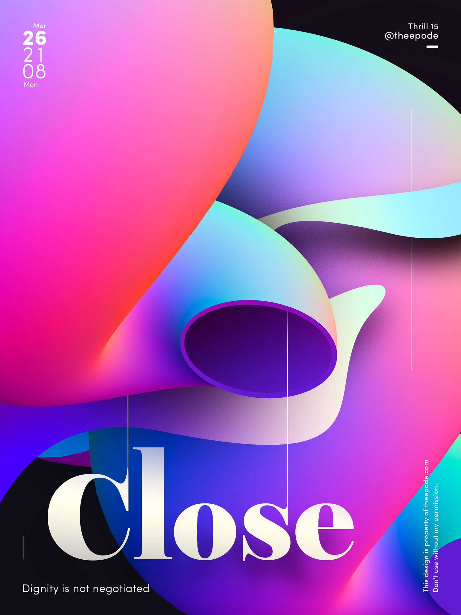 Diseño de póster «Close»