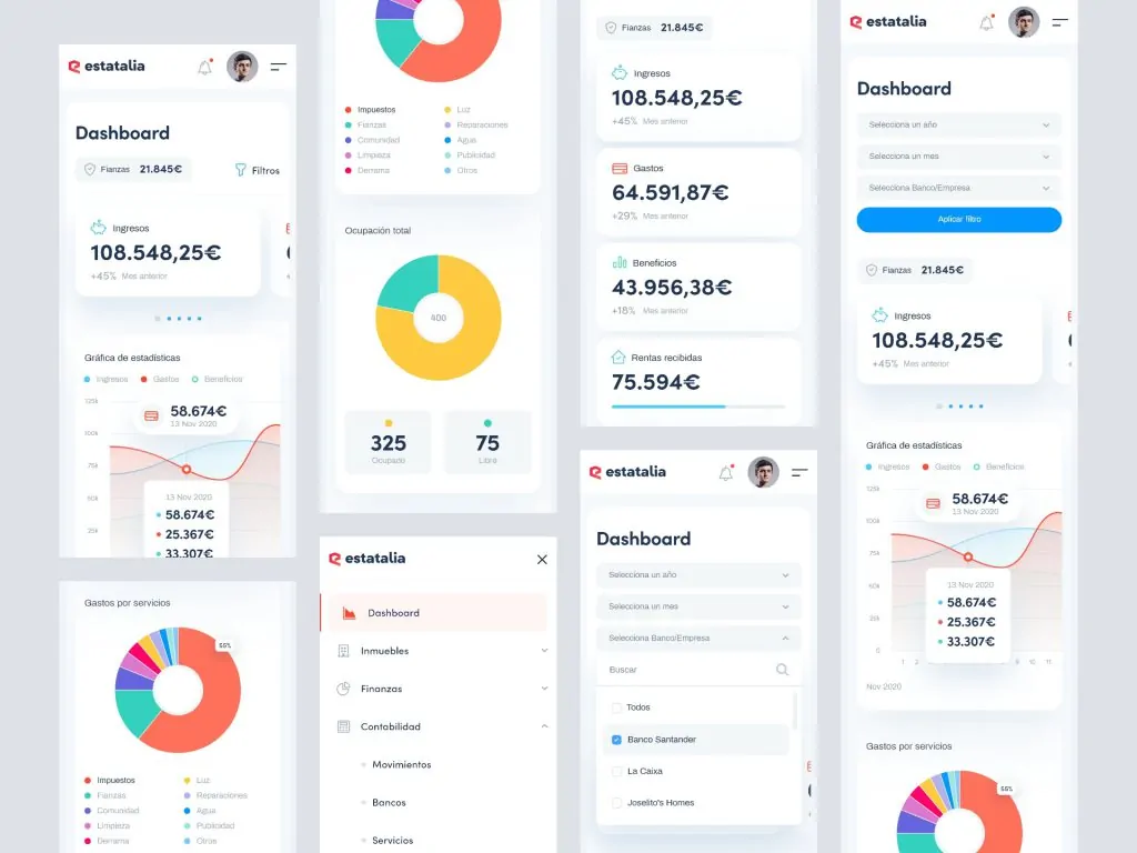 Diseño dashboard Estatalia