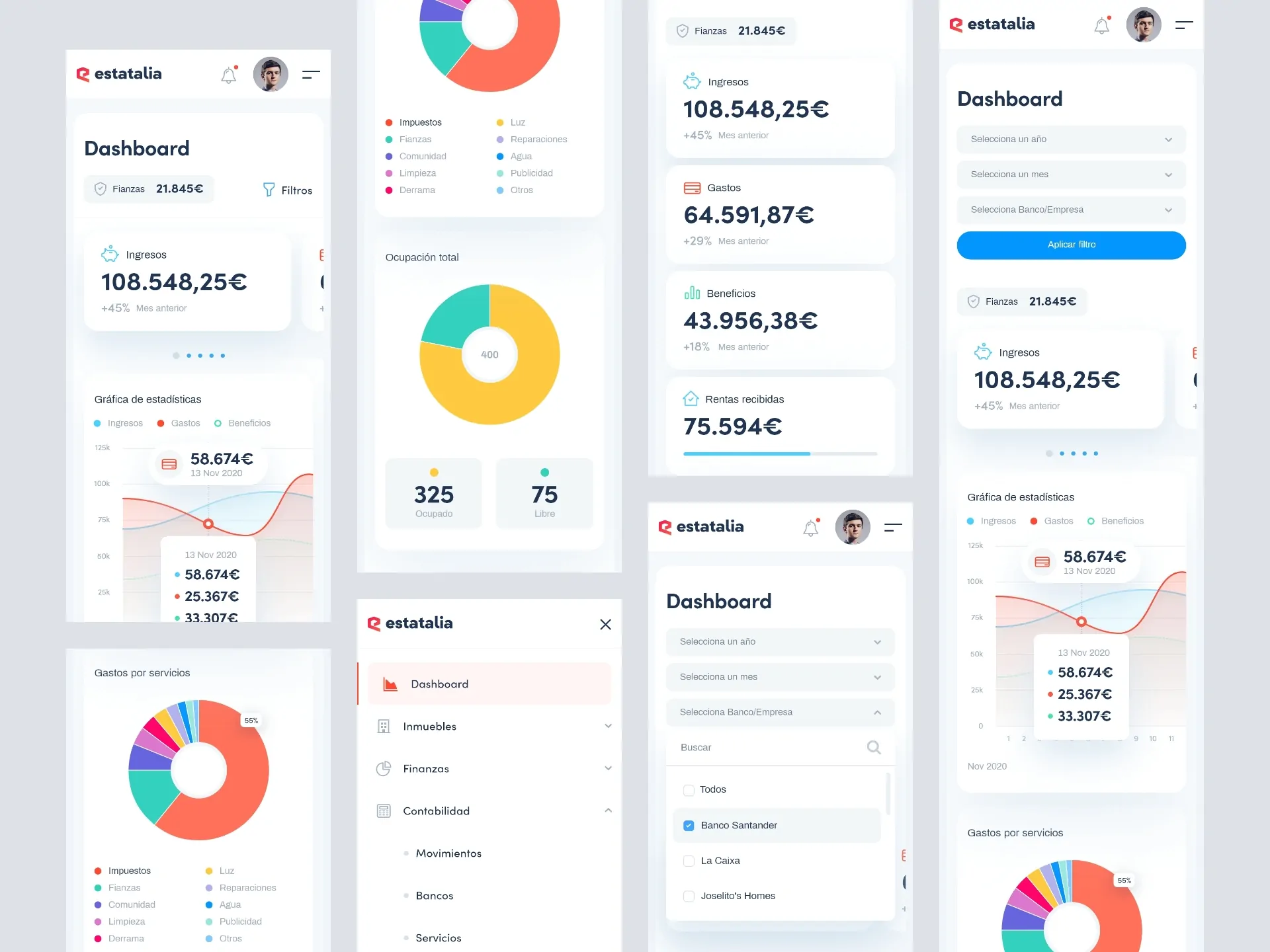 Diseño dashboard Estatalia