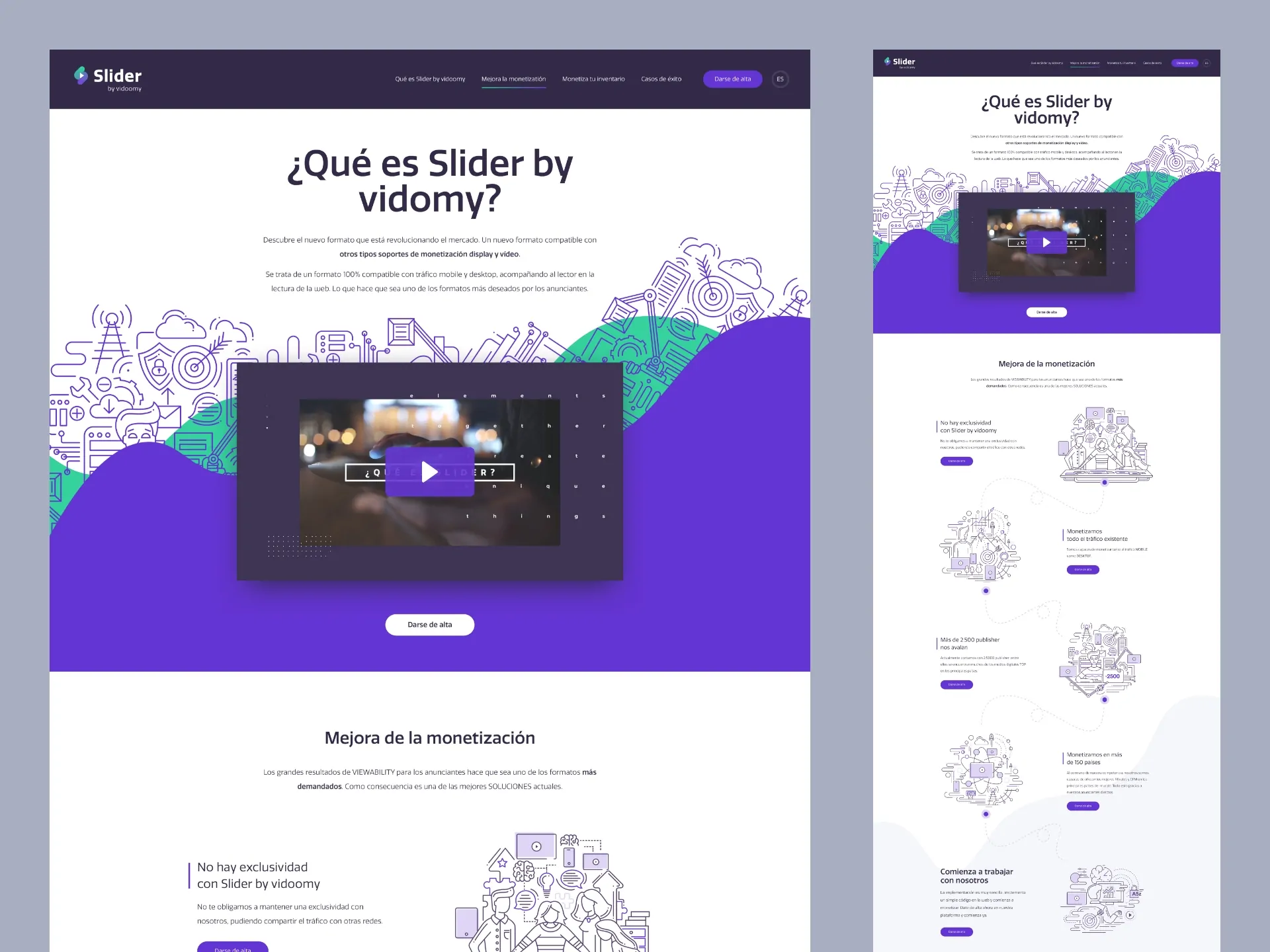 Diseño web Slider by vidoomy